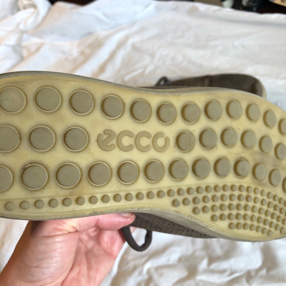 🏈ECCO men’s brown leather tennis shoes sz 45 - Picture 7 of 8